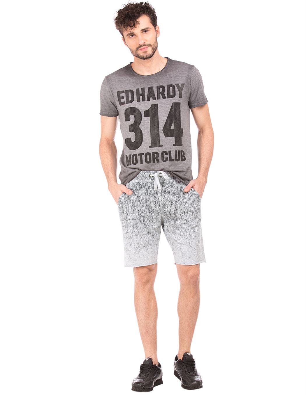Ed Hardy Men Casual Wear Solid  Shorts
